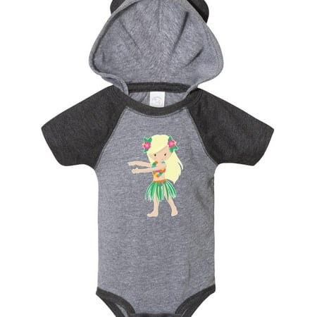 

Inktastic Blonde Hula Girl Gift Baby Girl Bodysuit