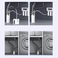 thumbnail image 2 of Dishwasher Water Pipe Connector Sealing Rings Kitchen Pipe Drainpipe Connector 5 in 1 Drainages Water Pipe Joint White gray, 2 of 4