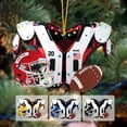 thumbnail image 7 of Dserhfy Car Soccer Ornament Flat Shape with Helmet Realistic Unique Design Handmade Decorate Car Hanging American Football Shoulder Pads Football Fans Gift, 7 of 7