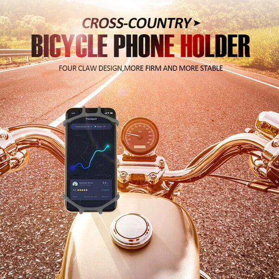 QHUDLV GLIMDA Silicone Bike Mobile Phone Holder Adjustable Motorcycle 360 Bike Callphone Accessories Bracket Handlebar Rotatable