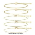 thumbnail image 2 of Minimalist Anklet Set for Women Fashion Summer Beach Jewelry Adjustable Layered Stackable Foot Chain Ankle Bracelets 5PCS, 2 of 3