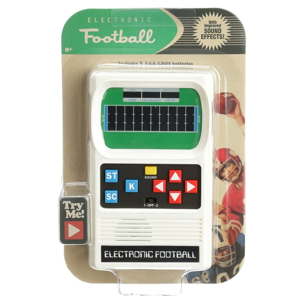 Mattel Classic ELECTRONIC FOOTBALL Handheld GAME Gaming W Improved deals Sound Effects