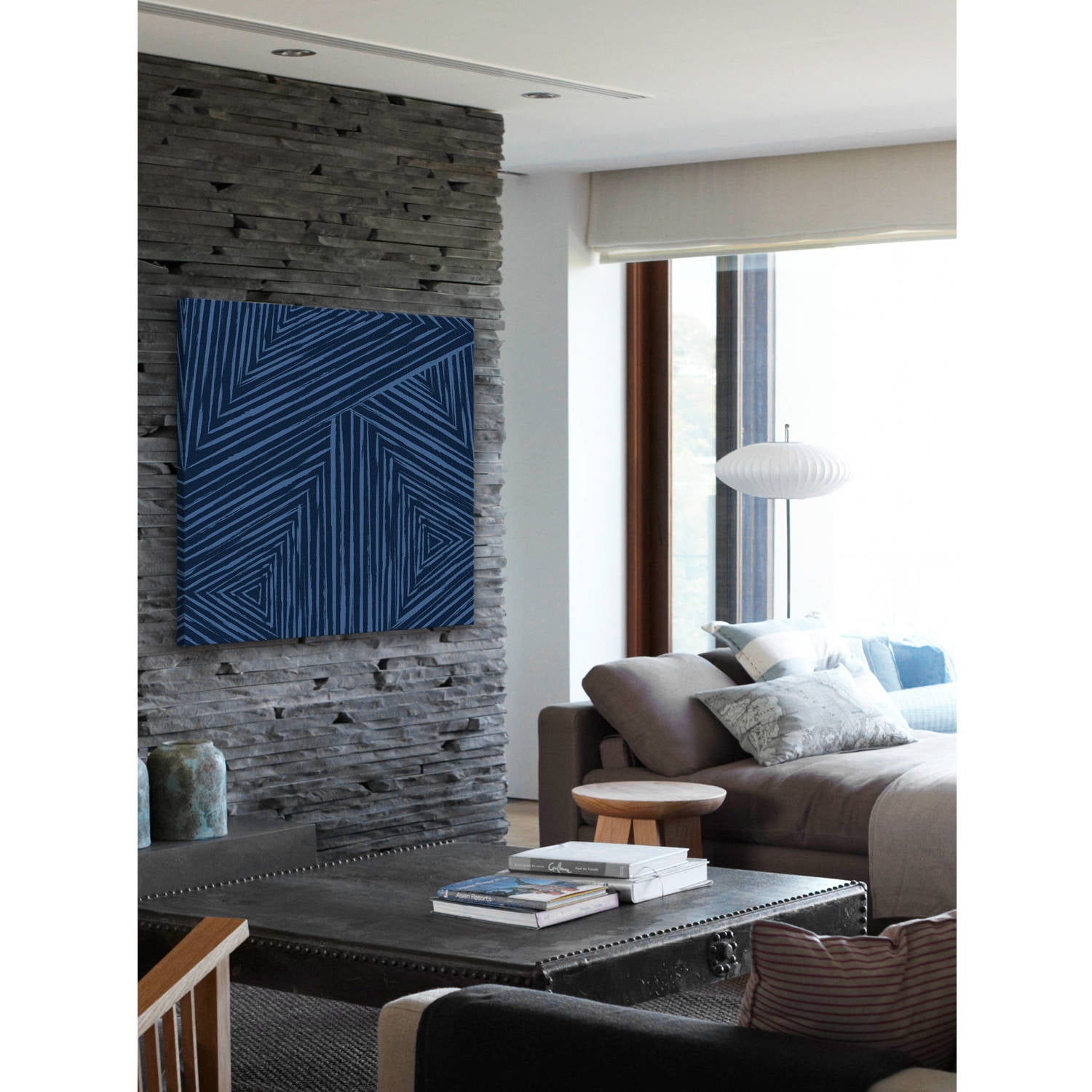 "Lines Rearranged" Painting Print on Wrapped Canvas
