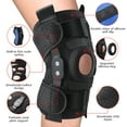 thumbnail image 4 of Hinged Knee Brace with Side Stabilizers Adjustable Knee Compression Sleeve Relieves Meniscus Tear,ACL,MCL,Knee Support and Knee Pain Relief,Men & Women - Black One Size Fits Most, 4 of 15