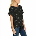 thumbnail image 2 of Buffalo David Bitton Ladies' Tie Front Top Blouse, Black Floral Small - NEW, 2 of 4