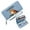 Blue, variant on Zipper Lady Credit Card Case Wallet Wallet with Large Capacity Zip for Women Orange Tabby Cat Empty Food Bowl Grumpy Expression Travel Accessory Valentine's Day, Mother's Day, Birthday Gifts