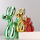 thumbnail image 1 of Shiny Electroplating Balloon Dog Statue Collectible Figurines Art Sculpture Animals Figurine Resin Crafts Living Room Desktop Home Decor Ornament Decorations Modern (Green,3.9*3.9*1.6in), 1 of 4