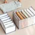 thumbnail image 3 of 2 Pcs Jeans Organizer Storage Drawer Pants Foldable Mesh Wardrobe, 3 of 3