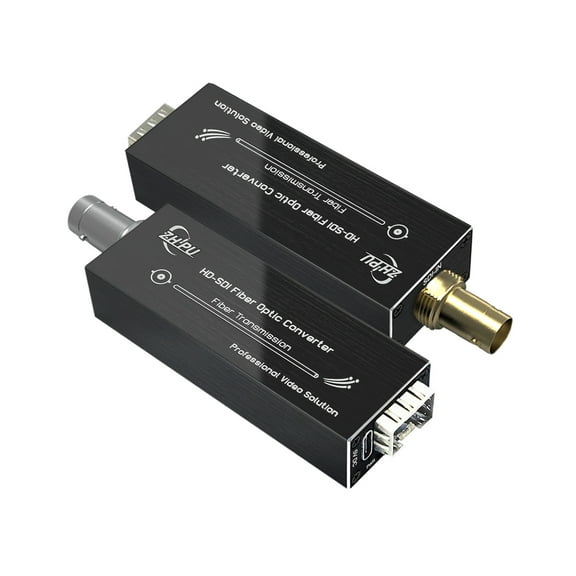 HD-SDI Fiber Extender 1080P 30HZ, HD Optical Transceiver Mini SDI Over Fiber Uncompressed Video Converter Up to 20km Over Single-Mode Fiber Type-C 5V SDI Fiber Converter