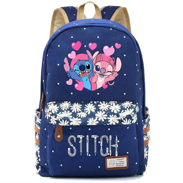 New Kawaii Stitch Boy Girl Kids School Book Bags Women Bagpack Teenagers Schoolbags Canvas Travel Laptop Backpack