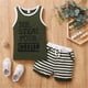 thumbnail image 5 of Guardurnaity Yinyinxull bebé niños 2 uds conjuntos sin mangas verano camisetas sin mangas pantalones cortos conjuntos de ropa gris 0-6 meses conjuntos de ropa Verde 100cm Guardurnaity AP002834-09, 5 of 6