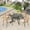 Black-Wheat, variant on Vicllax 5-Piece Outdoor Patio Dining Set, Round Table and 4 Rope-woven fixed chairs with cushions