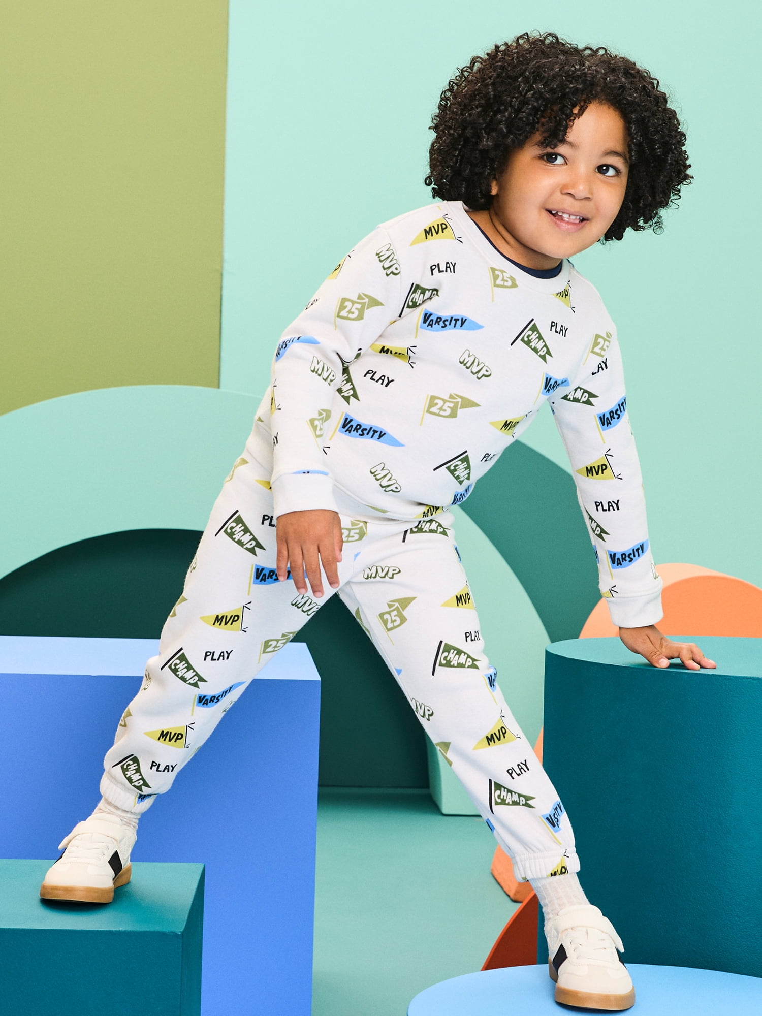 Garanimals Baby & Toddler Boys Fleece Outfit Set, Sweatshirt & Sweatpants, Sizes 0-6T