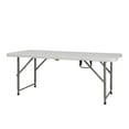 Zimtown 48 in Plastic Folding Table 4 Ft Portable Table, Card Desk for