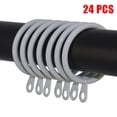 thumbnail image 1 of Metal Curtain Rings Hanging Hooks for Curtains Rods Pole Voile Heavy Duty Rings, 1 of 4