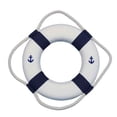 thumbnail image 3 of Handcrafted Decor  Classic White Decorative Anchor Lifering with Red Bands- 6 in., 3 of 3