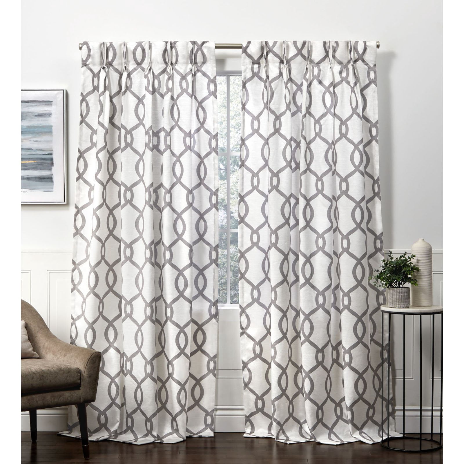 Exclusive Home Kochi Linen Blend Hidden Tab Top Curtain Panel Pair