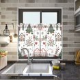 thumbnail image 4 of Yayeee Kitchen Curtains Tier Pair Light Filtering 27"x36" Rod Pocket Short Cafe Window Panel, White Nordic Christmas House, 4 of 7