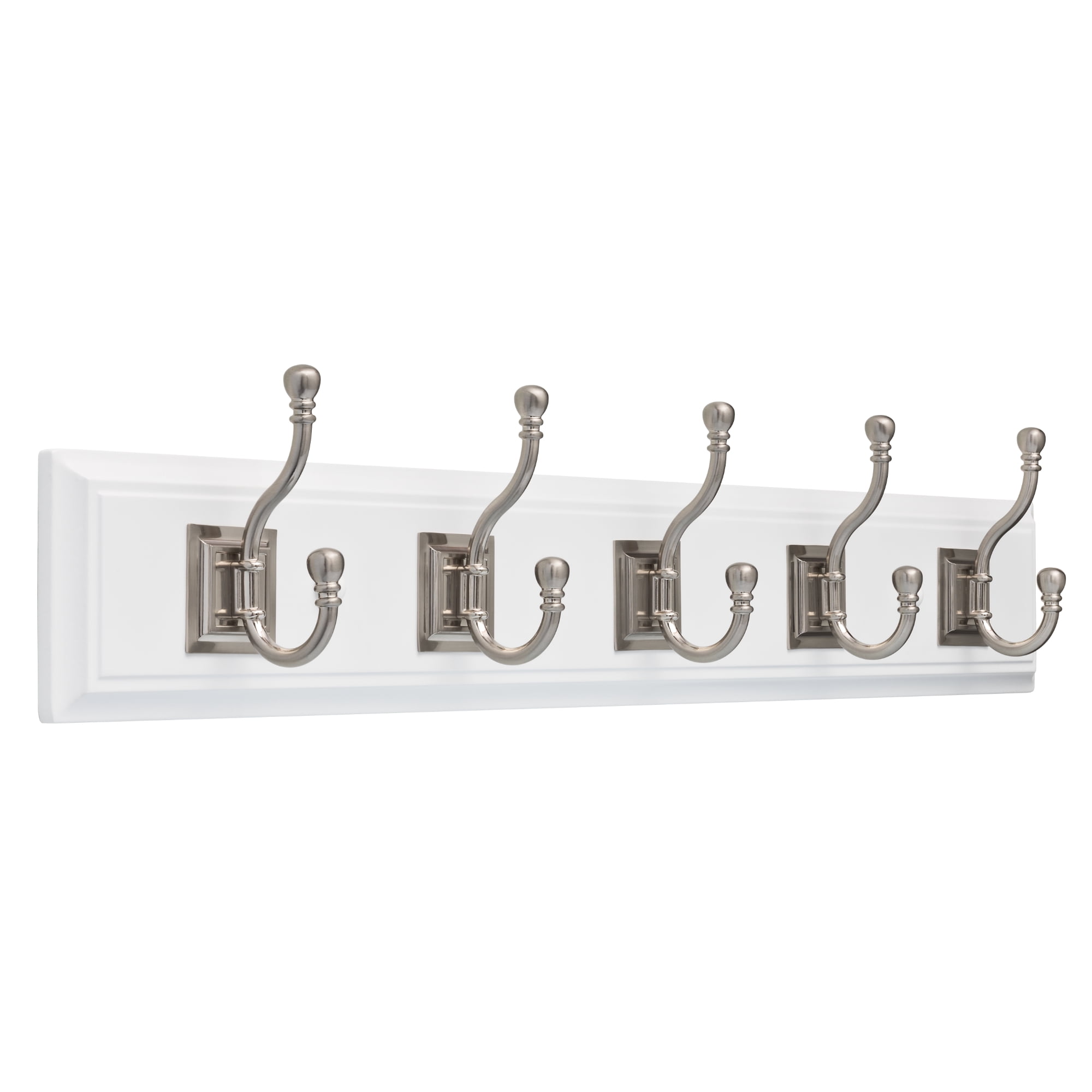 Franklin Brass 27 in. Architectural Hook Rail with 5 Arch. Hooks, Flat