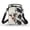 Cow Spots, variant on Woman and Books Shoulder Purse for Women Double Zipper Crossbody Bag Polyester Lightweight