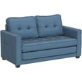 thumbnail image 5 of VINGLI Contemporary Convertible Futon Loveseat Sofa, Navy Blue, 5 of 19