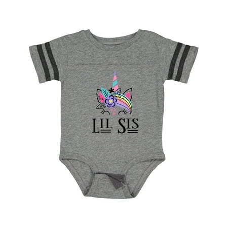 

Inktastic Little Sister Unicorn Lil Sis Outfit Gift Baby Girl Bodysuit