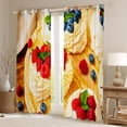 thumbnail image 2 of Fruit Cake Curtains & Drapes,Blueberry Strawberry Cute Curtains 30%-50% Blackout Adults Bedroom,Funny Food Curtains,Birthday Gifts Raspberry Cake Window Curtain, 2 of 6