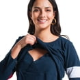 thumbnail image 2 of Blusa para Embarazo Lactancia Acceso Discreto en algodón Almacenes Mario Color Azul Marino Talla Unitalla, 2 of 4