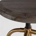 thumbnail image 2 of Uttermost Revolve 24" Stainless Steel/Wood Adjustable Bar Stool in Brass/Walnut, 2 of 7