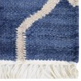 thumbnail image 5 of RUGSOTIC Carpets 4'x6' Rectangle Hand Woven Flat Weave Kilim Wool Handmade Blue White Contemporary Area Rugs for Living Room Bedroom D00129, 5 of 9