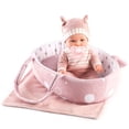 thumbnail image 4 of Enjoyin 12'' Baby Doll Playset with Washable Doll Accessories Includes Carrier Bassinet Bed, Pacifier, Blanket, and Pillow, First Baby Dolls for Toddlers 36 Months and Up, 4 of 5