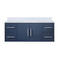 thumbnail image 3 of Geneva 48 in. W Navy Blue Bath Vanity and White Quartz Top, 3 of 11