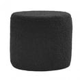 thumbnail image 1 of Pouf Rond Repose-Pieds Tabouret Banc pour Salon Robuste de Chevet Noir, 1 of 8
