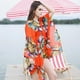 thumbnail image 3 of Cárdigan gasa para mujer, suelto sin mangas para la playa, ropa de baño de moda, blusas de playa para la fiesta de viajes en la playa rojo Macarena Cárdigan tipo kimono de playa, 3 of 7