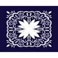 thumbnail image 2 of Simply Daisy, 18 x 14 inch, Cuban Tile 1, Geometric Print Placemat (Set of 4), Teal, 2 of 2