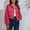 Watermelon Red, variant on Idoravan Cardigans for Women Spring Ladies Fashion Solid Color Corduroy Jacket Drop Shoulder Long Sleeve Short Coat