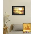 thumbnail image 2 of Trendy Decor 4U "Yellow Sunset Boats In Marina " Framed Wall Art, Modern Home Décor Black Framed Print for Living Room, Bedroom & Farmhouse Wall Decoration by Bluebird Barn 21"x15", 2 of 2