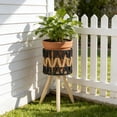 thumbnail image 6 of Woven Flower Pot Stand, Indoor Balcony Wooden Plant Rack for Home Decor, Layered Space-Saving Design for Flower Pots and Potted Plant Display in Living Room and Patio, 6 of 6