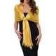 thumbnail image 1 of CHALINOS INSPIRADORES para Mujeres, Chales y Envueltos para Vestidos de Noche, Brillantes y Relucientes con Hebilla 74.8x17.7" (LxA) Amarillo (Dorado), 1 of 6