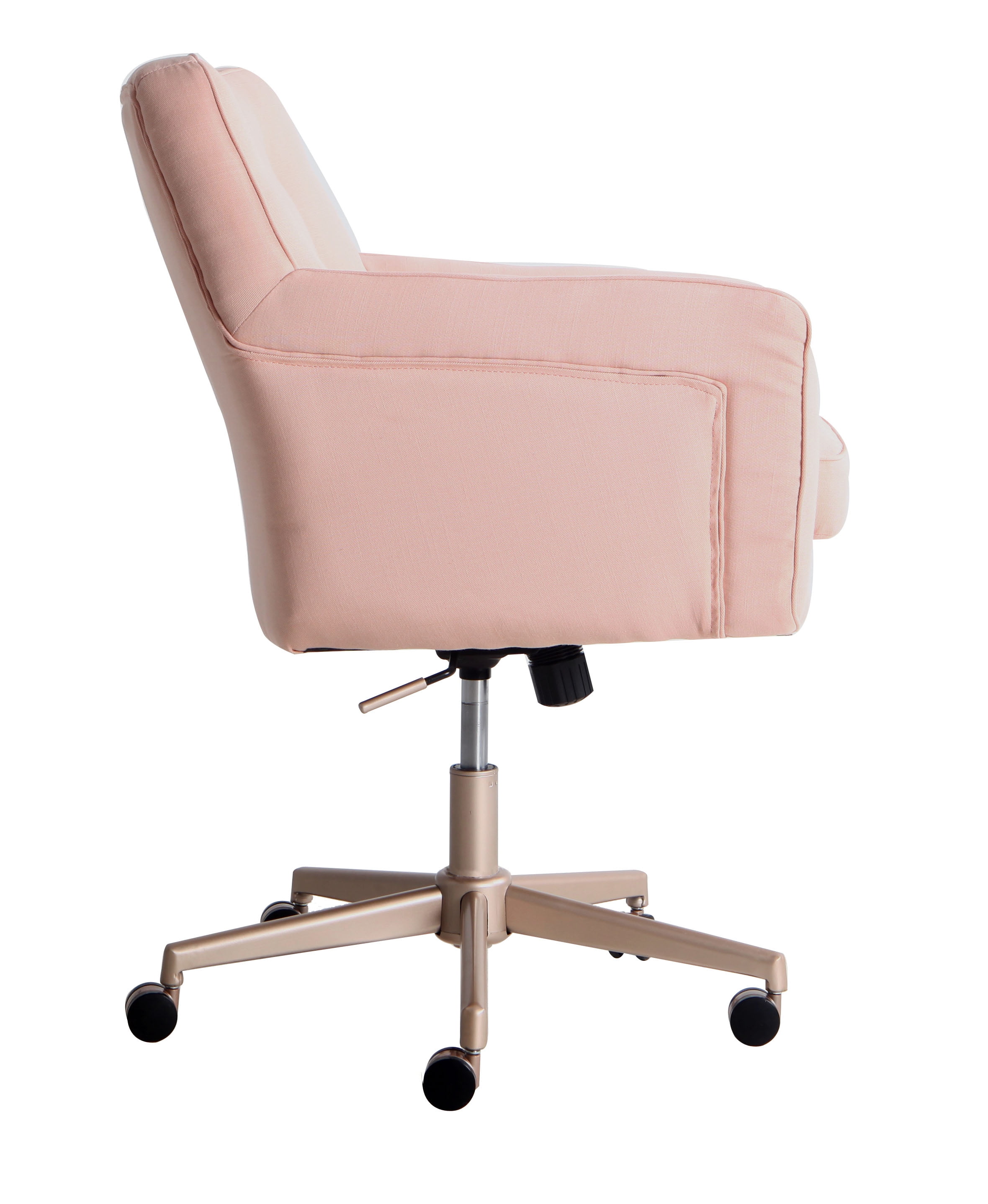 Serta Style Ashland Home Office Chair, Blush Pink Twill Fabric 