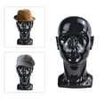 thumbnail image 4 of Cabeza de maniquí masculino Yuyangstore circunferencia de 23 pulgadas accesorios de fotografía DIY brillante Negro brillante, 4 of 8