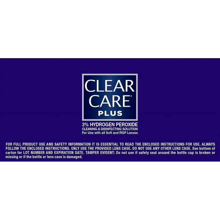 Clear Care Plus Contact Lens Cleaning Liquid Solution for Daily