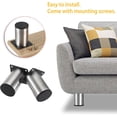 thumbnail image 2 of ABCISI 4PCS 3 Inch Stainless Steel Furniture Legs, Feet Metal Cabinet Desk Legs,Silver Round Metal Furniture Risers Coffee Table Replacement Legs Heavy Duty Sofa Legs TV Stand Legs Dresser Chair Legs, 2 of 14