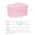 thumbnail image 3 of Sea Team Oval Cotton Rope Storage Basket with Lid, Lidded Woven Storage Bin, Nursery Storage Container, Diaper Caddy, Baby Shower Basket, Box, Organizer, 15 x 11 x 6.5 Inches, Pink, 3 of 6