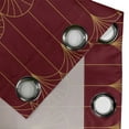 thumbnail image 4 of Ambesonne Art Deco Grommet Curtain, Burgundy Vintage Motif, 50"x96", Burgundy and Sand Brown, 4 of 5