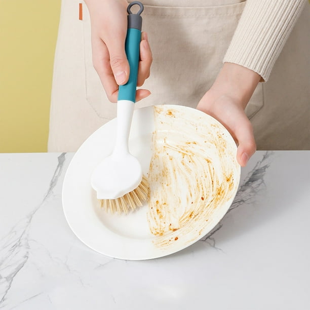 Aparatos de cocina, accesorios de cocina, cepillo para ollas de mango largo, cepillo específico para cocina, herramienta de lavado para uso doméstico, cepillo descalcificador y limpiador sin grasa, ce