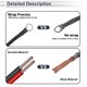 thumbnail image 2 of Cable de batería universal de 1 pieza Unique Bargains, cable de batería de terminal de 3/8", calibre 8 AWG, cobre estañado, negro, 2.5FT, 2 of 7