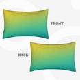 thumbnail image 2 of Naloa Teal To Yellow Gradient Pillowcase, Throw Pillowcase, Wrinkle-Free, Stain-Resistant with Hidden Zipper for Bedroom Sofa-16"x24", 2 of 6