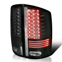 Spec-D Tuning Black LED Tail Lights Compatible with 2002-2006 Dodge Ram 1500/2500/3500, Left   Right Pair Assembly