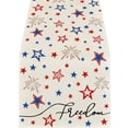 thumbnail image 2 of Cififendec Independence Day Check Plaid Table Runner, 72"×13", Patriotic Red White Blue Outdoor Home Decor for Backyard Patio & Farmhouse Indoor Tabletop Decor, 2 of 5